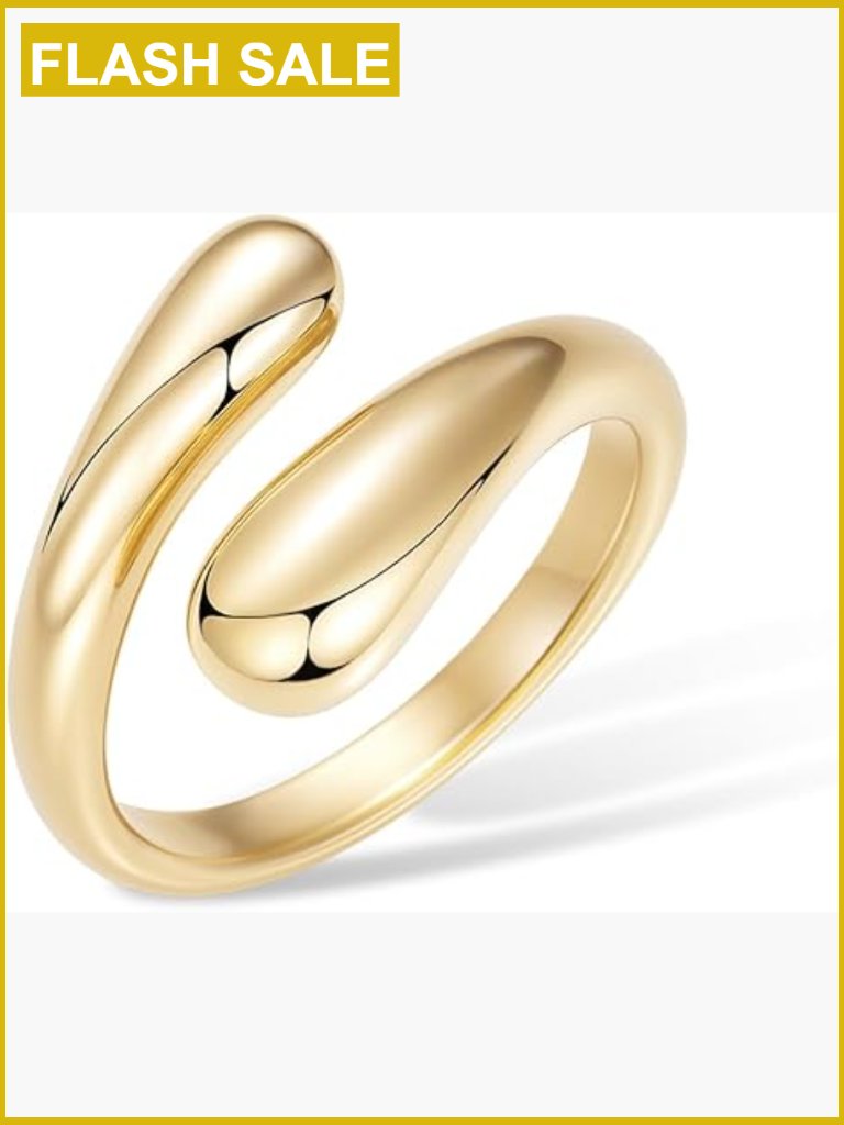 Adjustable Stainless Steel Statement Dome Rings, Multiple Sizes 3-13